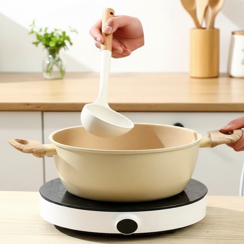 Easy to clean thickened stew pot design