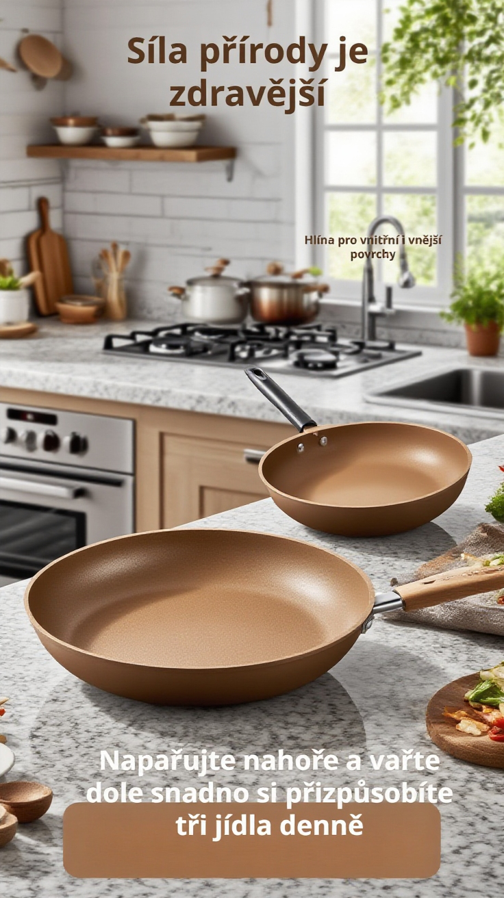 Snadné čištění nepřilnavé pánve s mikro-tlakem