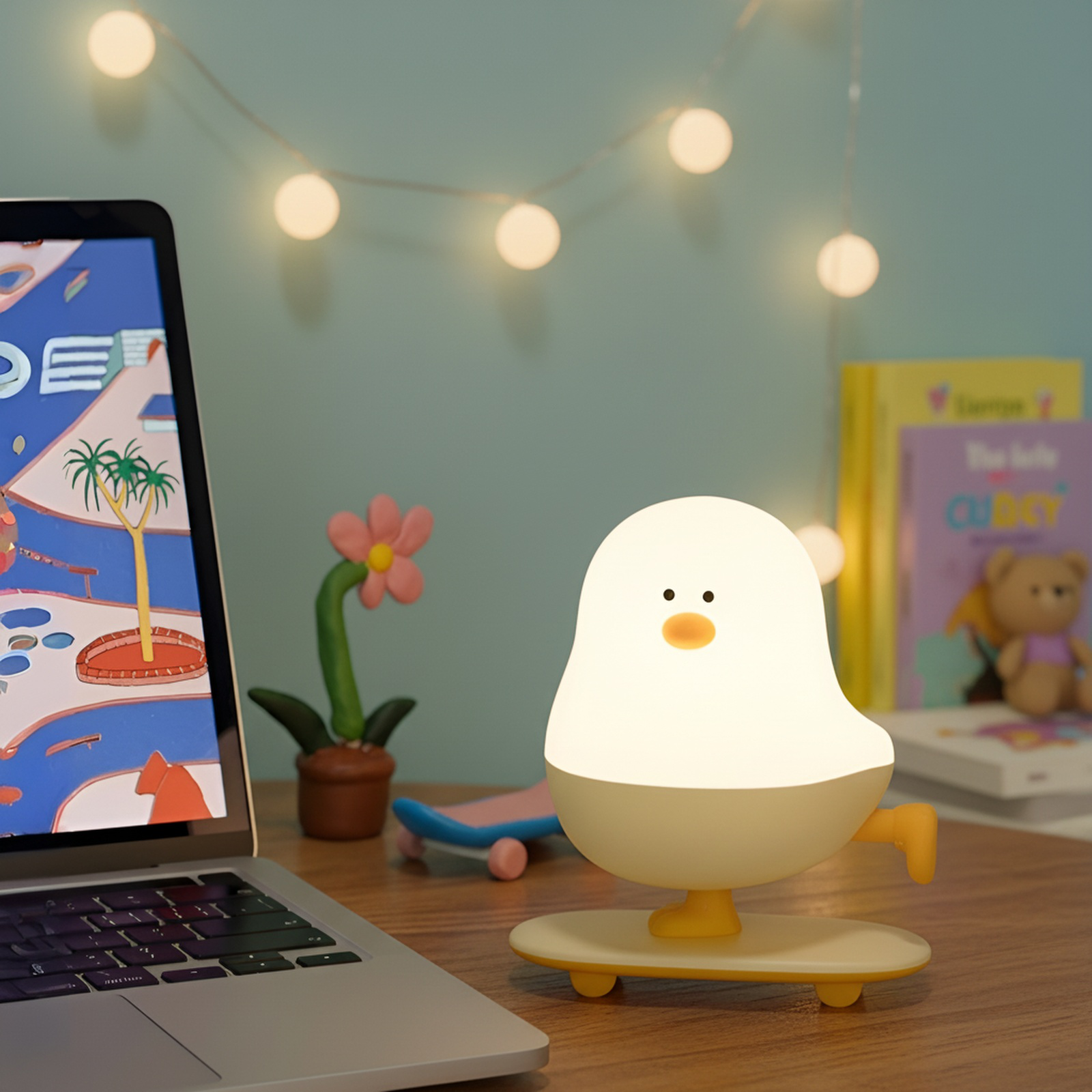 Small chicken LED night lamp for nursery
