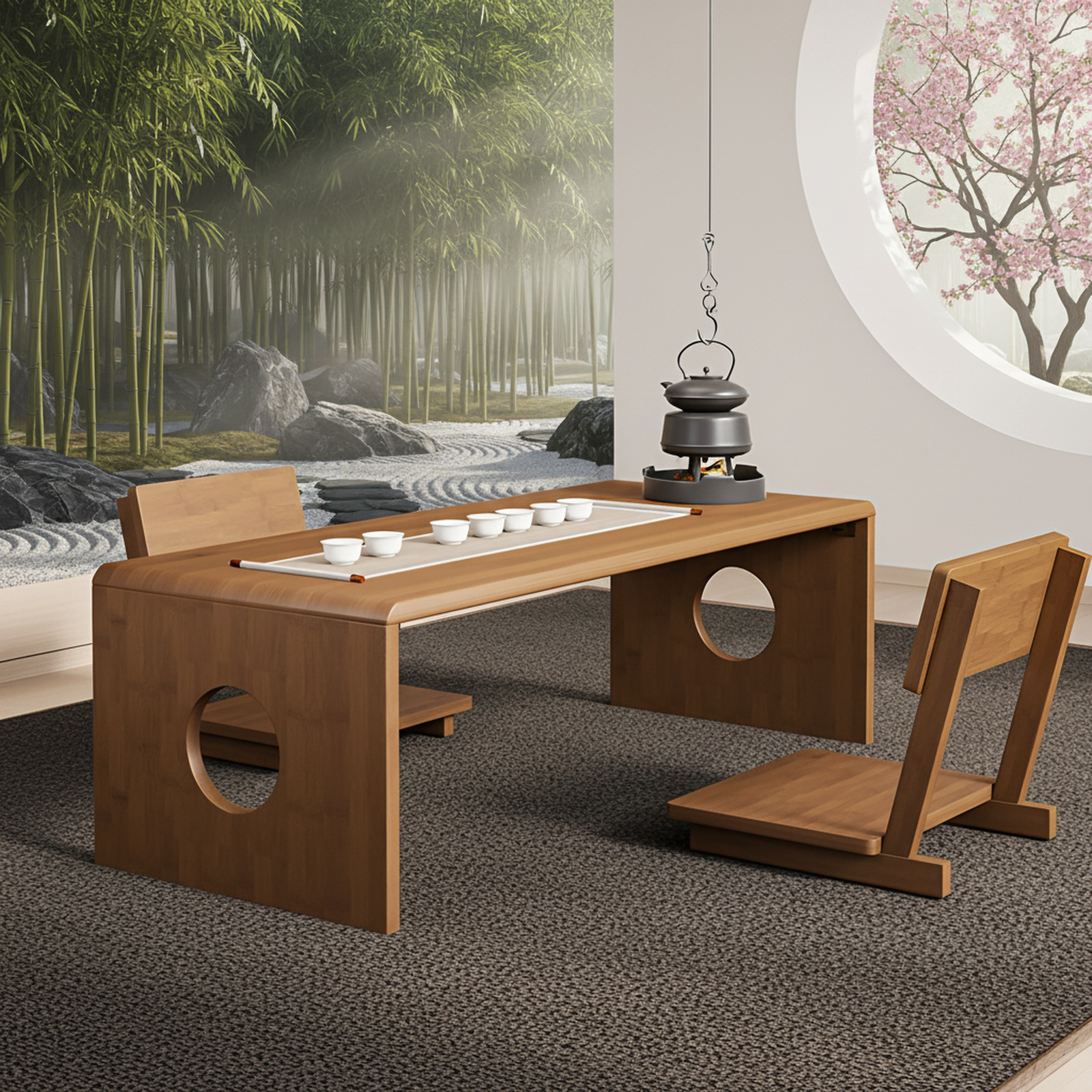 Faltbarer Teetisch im minimalistischen Design