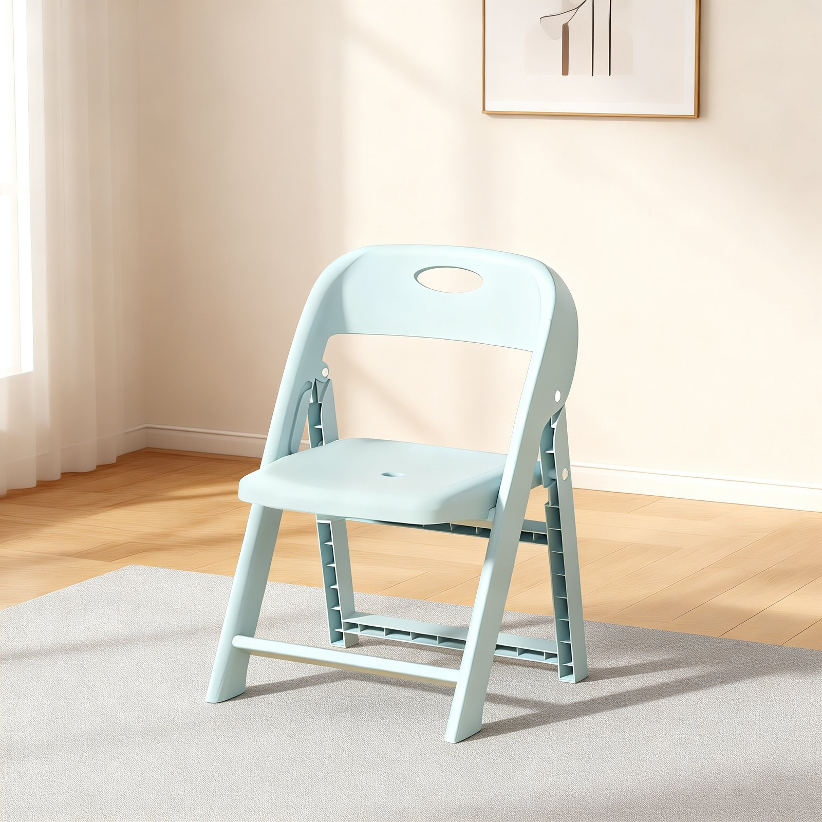 幼稚園用キャラクター折りたたみ椅子 厚手で持ち運びやすいプラスチック小椅子