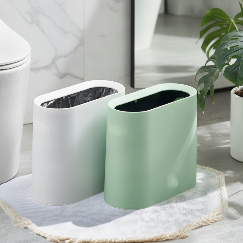 Clip-in Trash Bin for Toilet Paper and Miscellaneous Storage