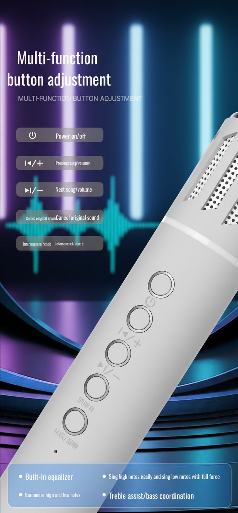 High-quality audio Bluetooth speaker microphone