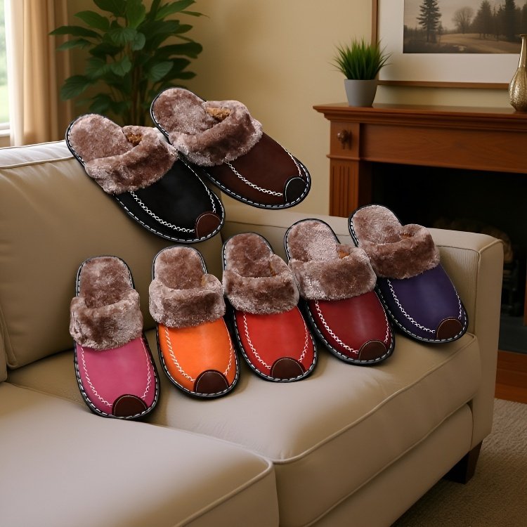 冬用室内厚底あったかスリッパ レディース