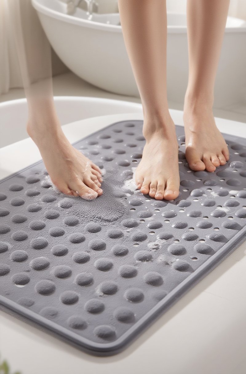 柔らかい素材の浴室滑り止めバスマット