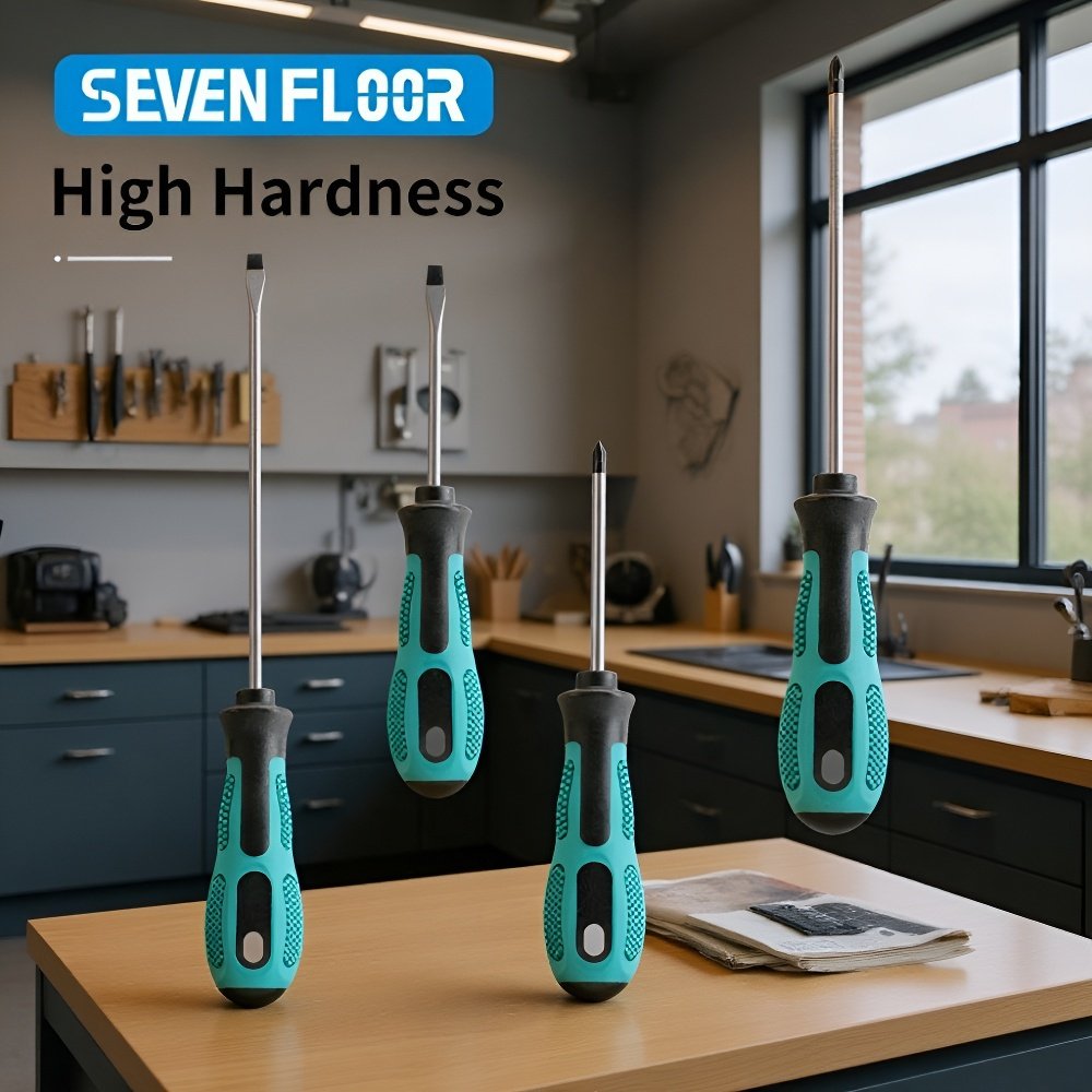 4PCS 십자 드라이버 세트, 자석 기능, 다용도 수동 드라이버, 미끄럼 방지 손잡이