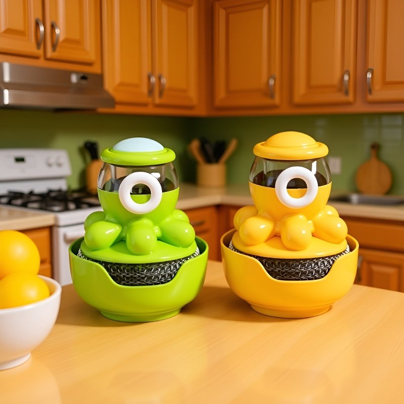 Automatyczna szczotka do mycia naczyń z dozownikiem płynu