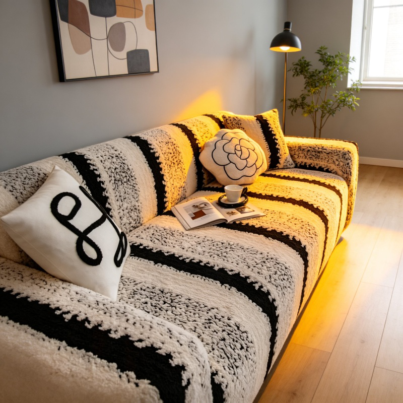 Multifunktionaler Sofaüberzug, Roter Kratzschutz für Katzen, Ideal für Neujahrsdekoration