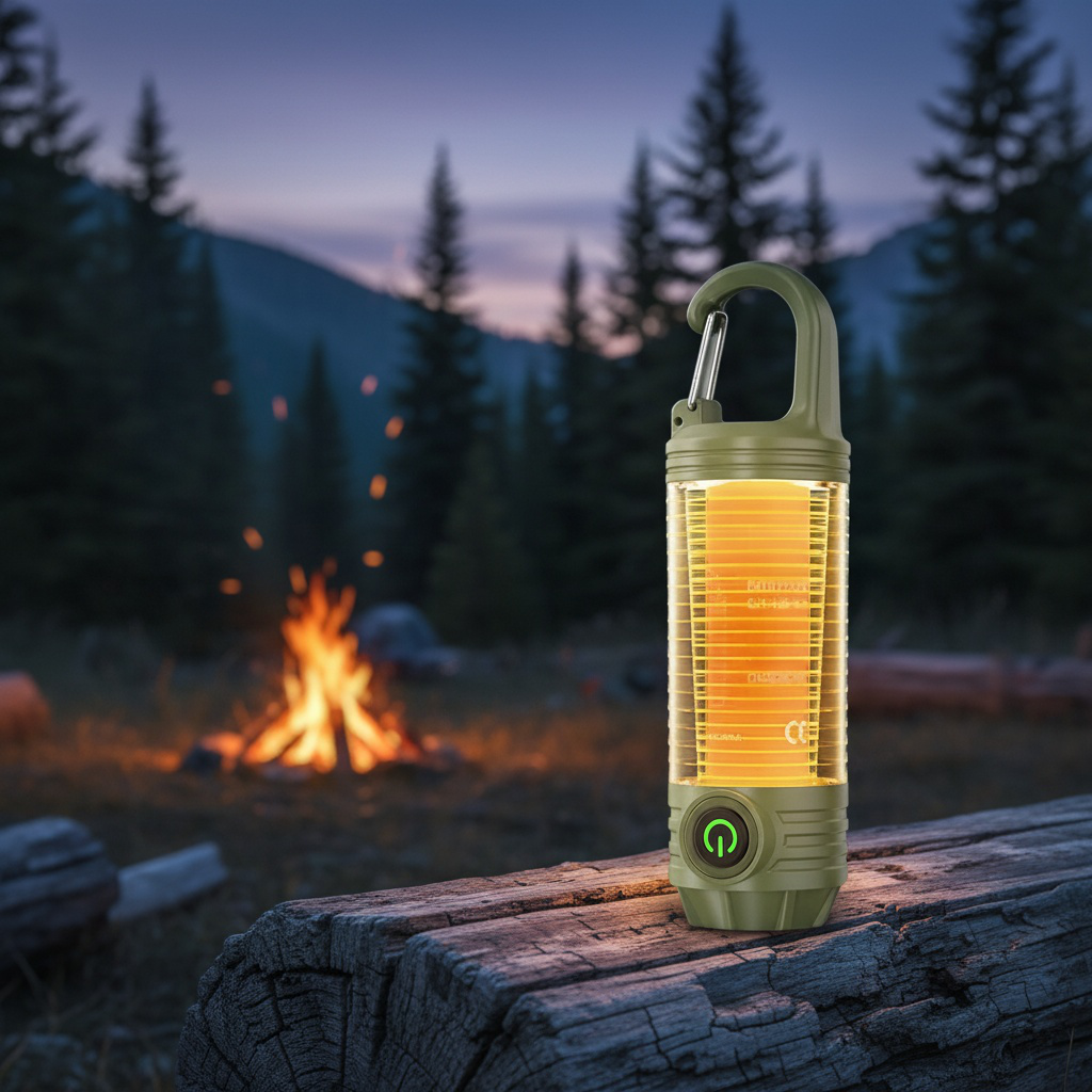 Portable tent light used for night hiking