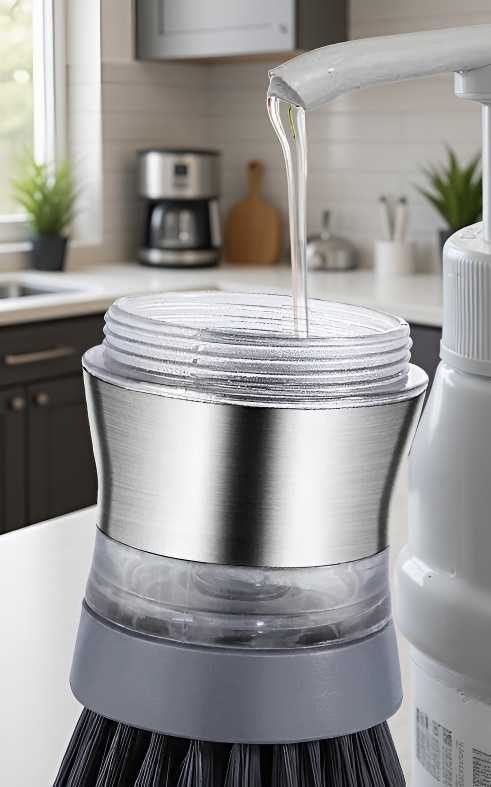 持ちやすいハンドル付きキッチン掃除ブラシ