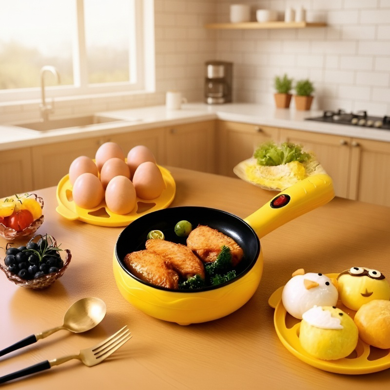 Cocina eléctrica portátil para el hogar, antiadherente para cocinar huevos