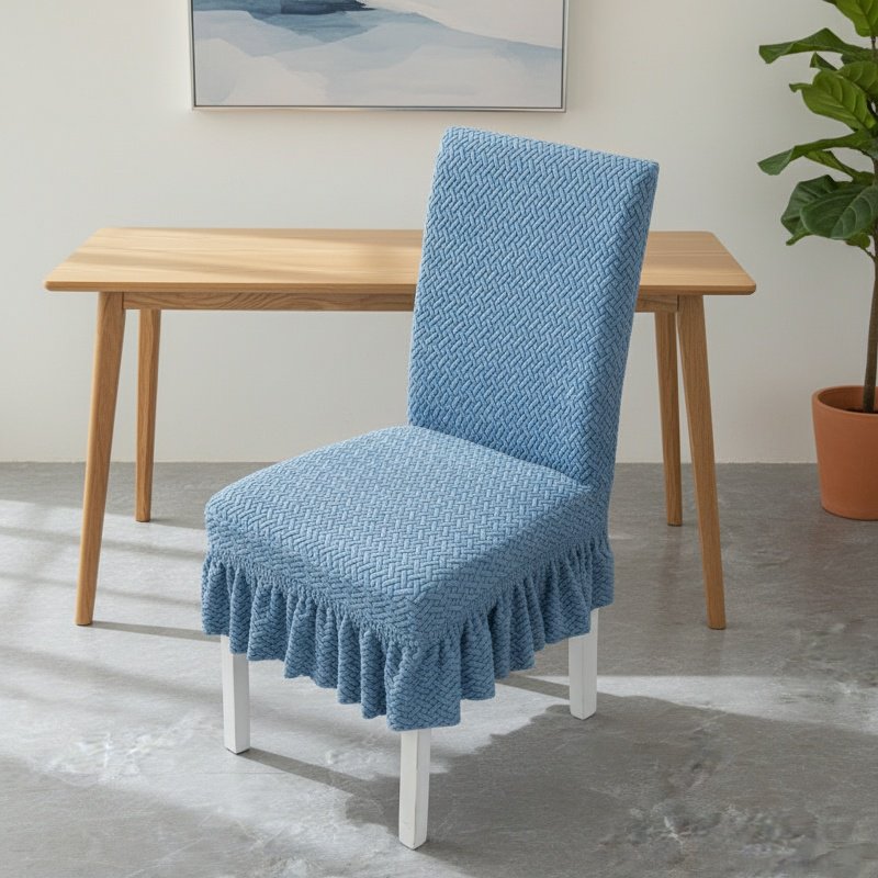 Unique Design Dining Chair Cover, Easy to Clean Non-slip Jacquard Fabric