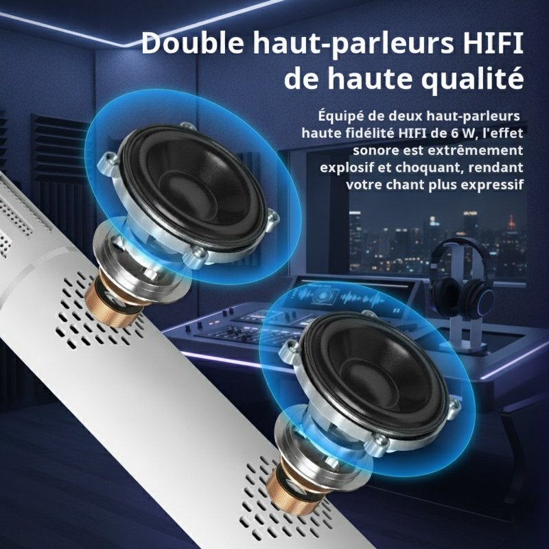 Nouveau microphone audio et microphone Bluetooth tout-en-un microphone sans fil et microphone audio 