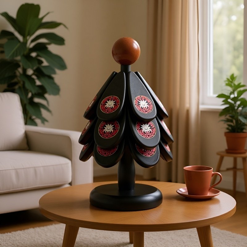 Almohadilla antiescaldaduras de madera para mesa, salvamanteles y posavasos