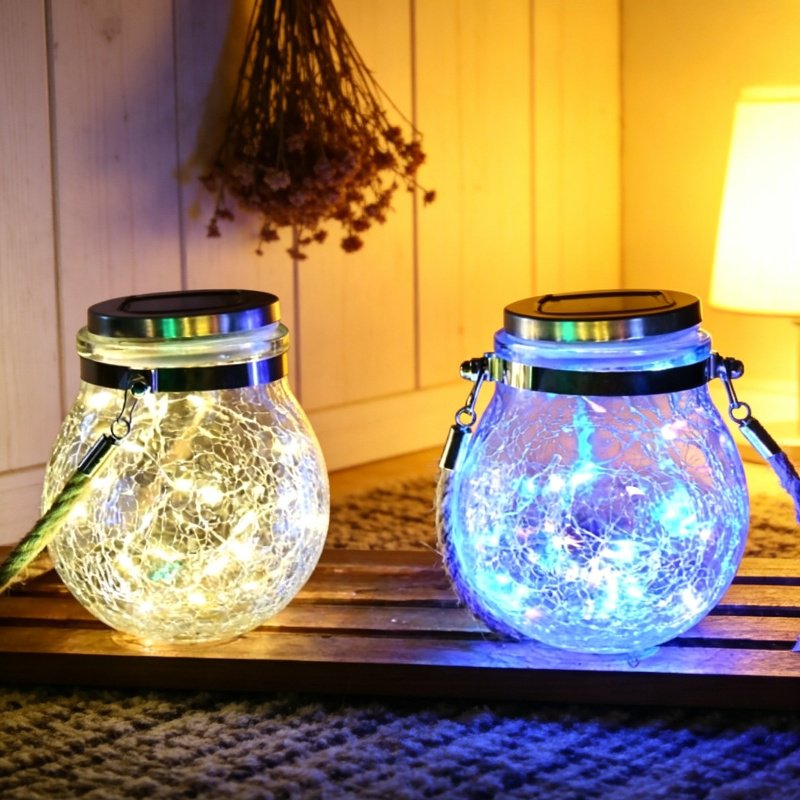 Lámpara de botella de deseos solar para jardín nocturno