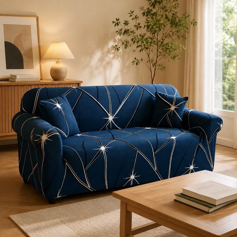 Elastische Sofaüberzug mit Armlehnen, Vollständiger Staubschutz