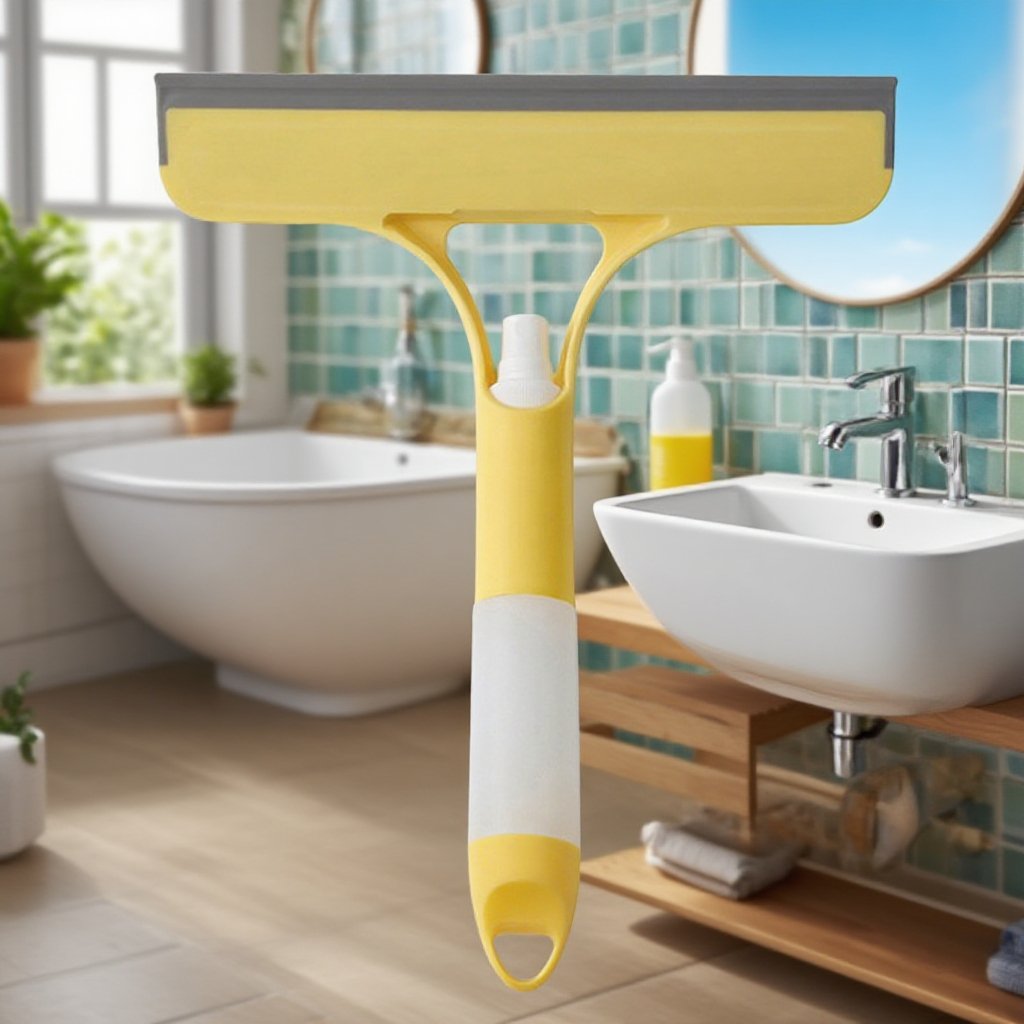 스크레이퍼 물 스프레이 유리 닦는 도구 욕실 청소 도구 변기