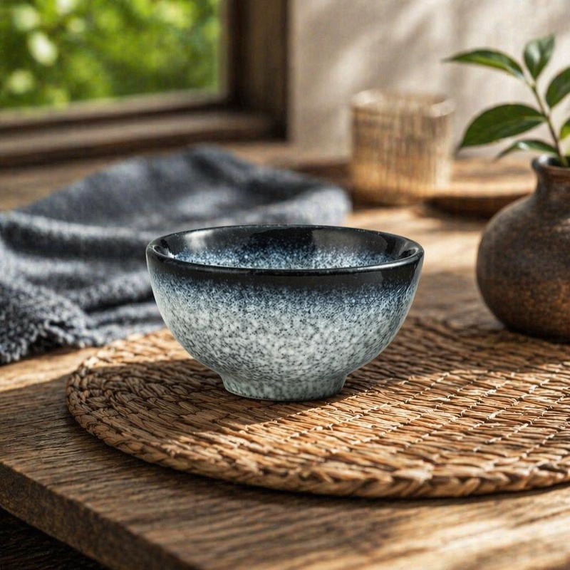 Schlichte japanische Reisschale, kleine Keramikschale für Zuhause, Gewürzschale, Frühstücksschale