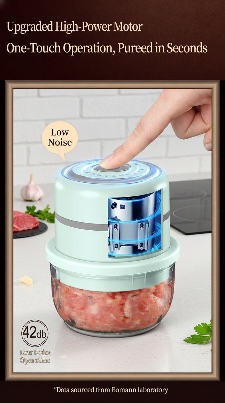 Portable mini food processor for garlic and baby food