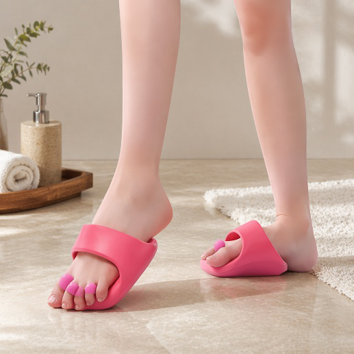 Corrector de dedos para mujer en uso