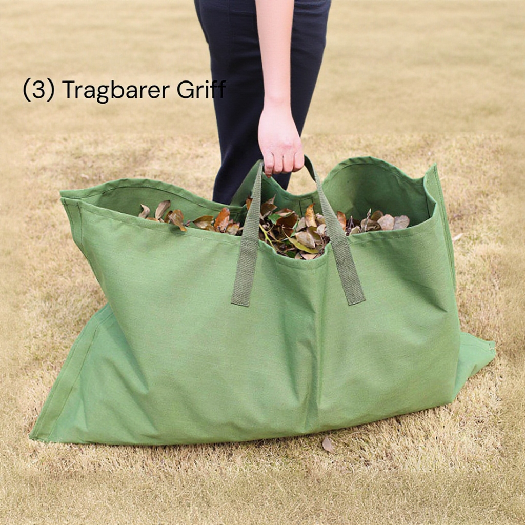 2 in 1 große Rasen Garten Zweig gefallen Blätter Aufbewahrungstasche Unkraut Zweig Müll Sammlung Mat
