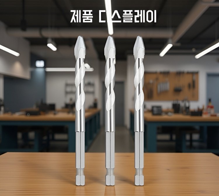 드릴 비트의 내구성과 안전성 강조 이미지