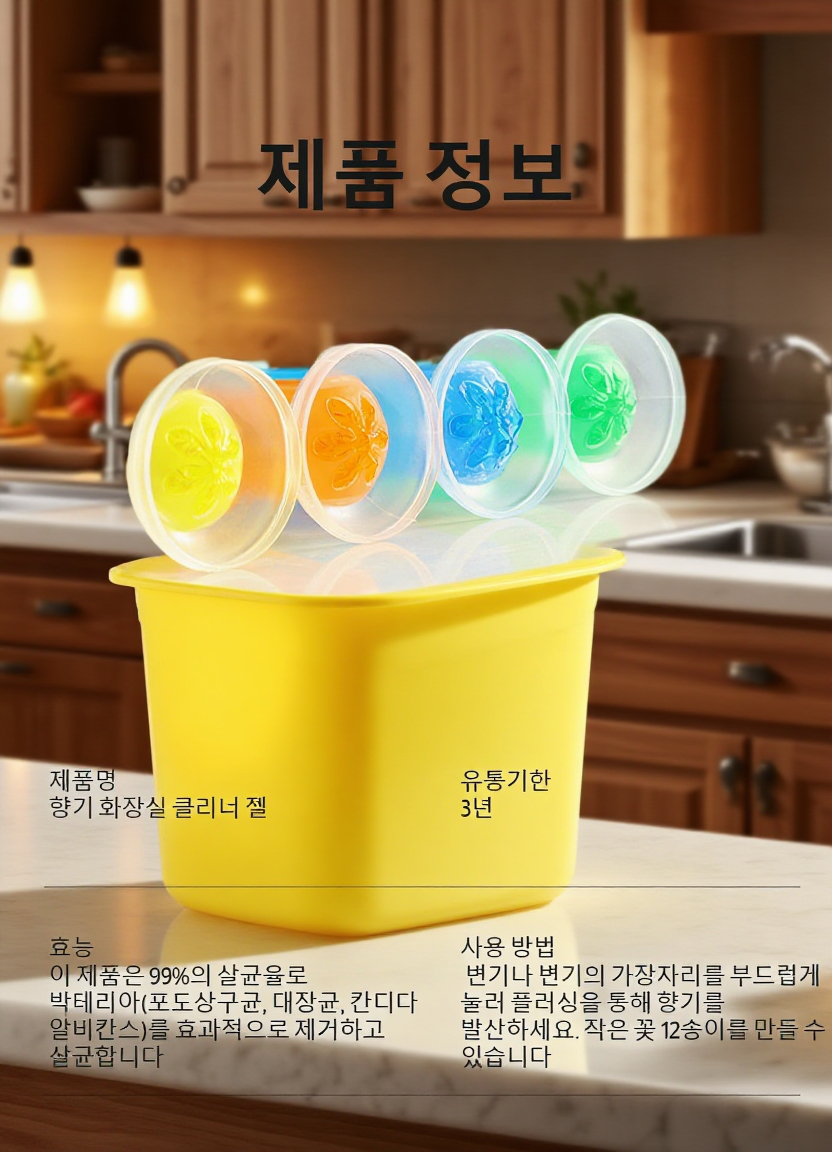 전용 화장실 세안제 작은 꽃 향기 변기 세정제