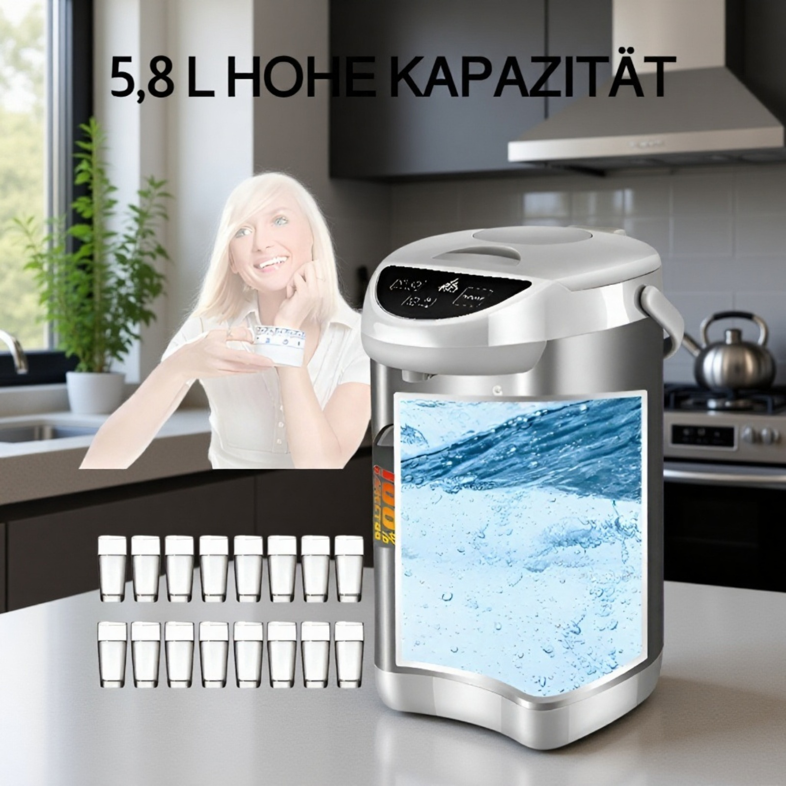 Edelstahl 110V elektrische thermos haushalt automatische wärme erhaltung wasserkocher