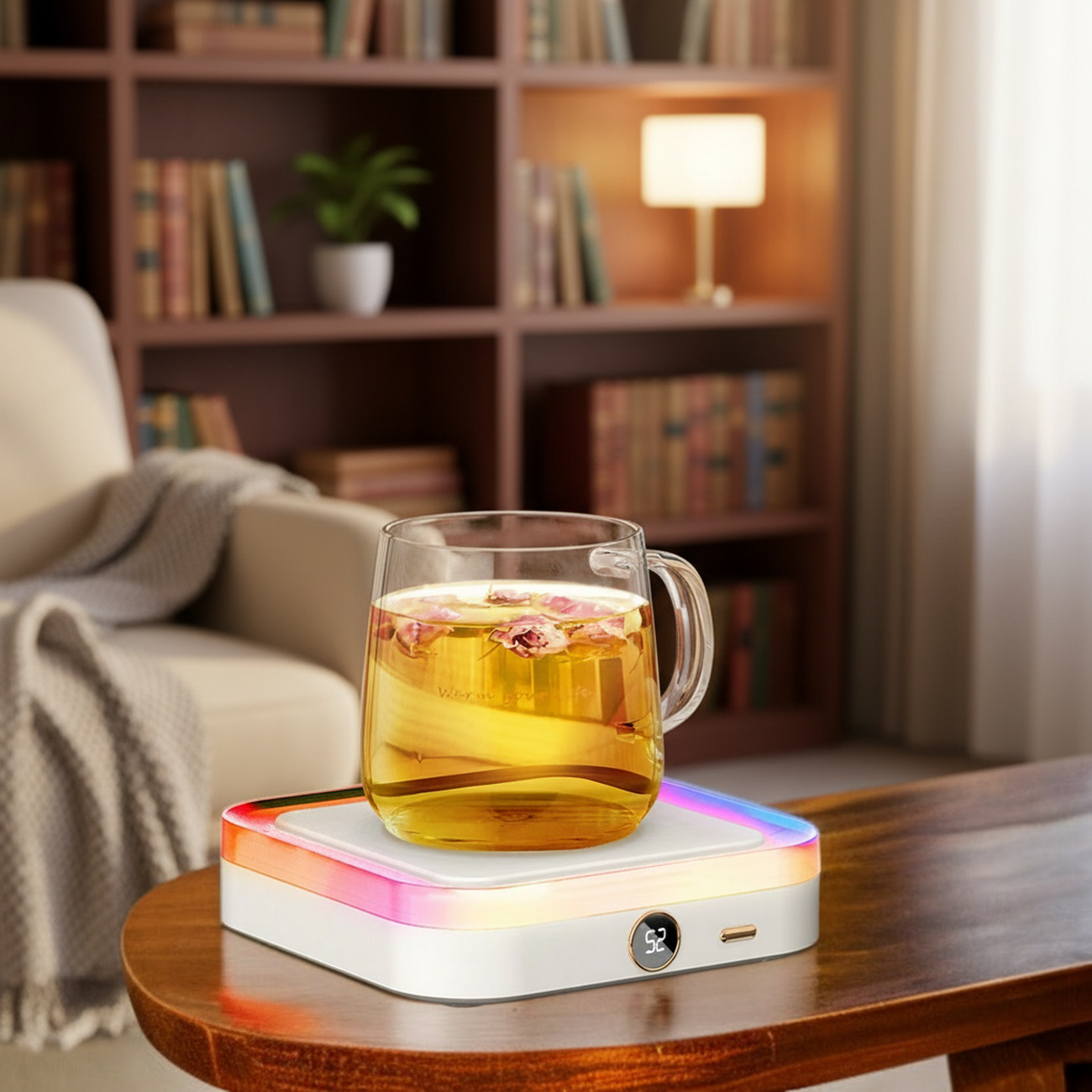 Regalo recomendado para Navidad, base calefactora multifuncional para bebidas