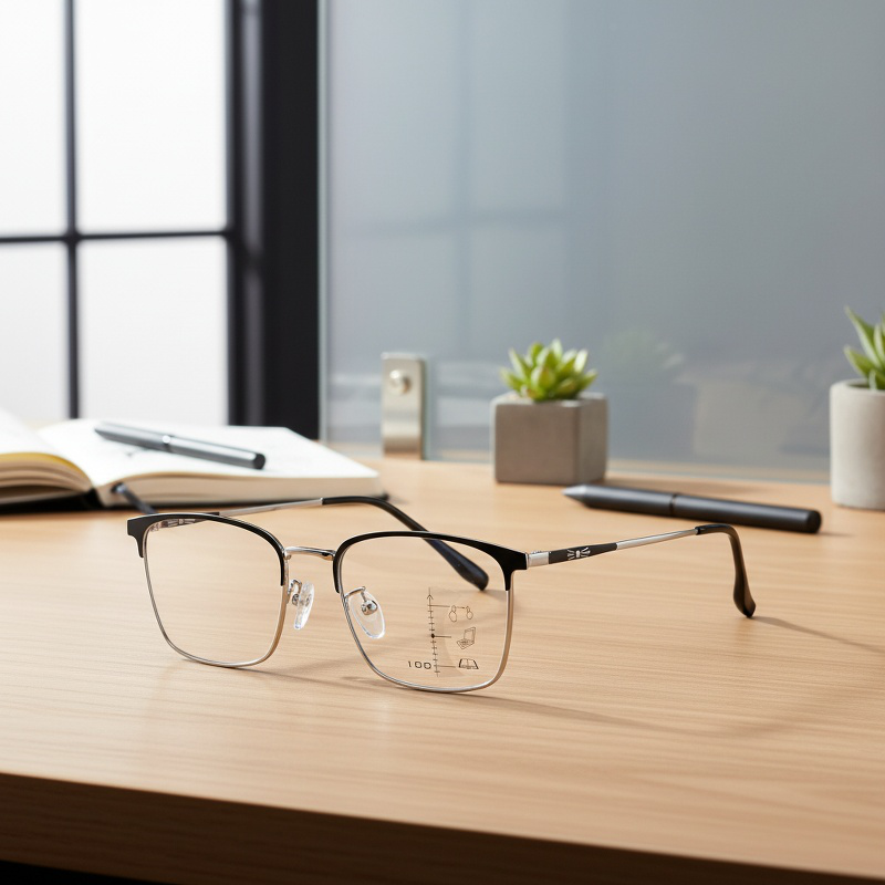 Popular classic business eyebrow-style glasses frame, alloy, anti-blue light, high-volume cross-bord