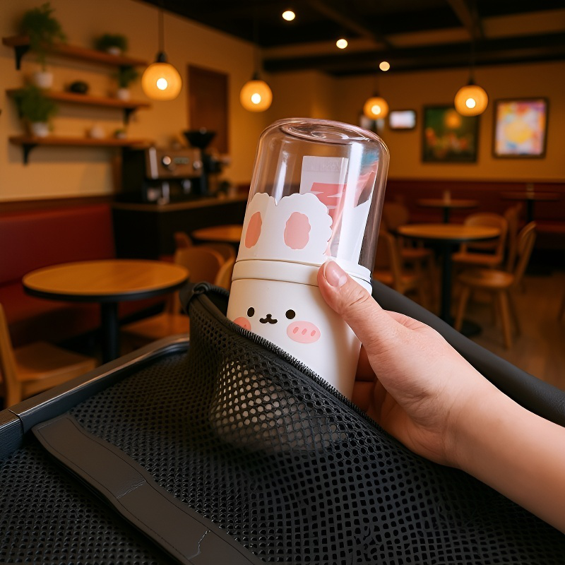  Utazási fogmosó készlet aranyos fogkefetartóval és pohárral