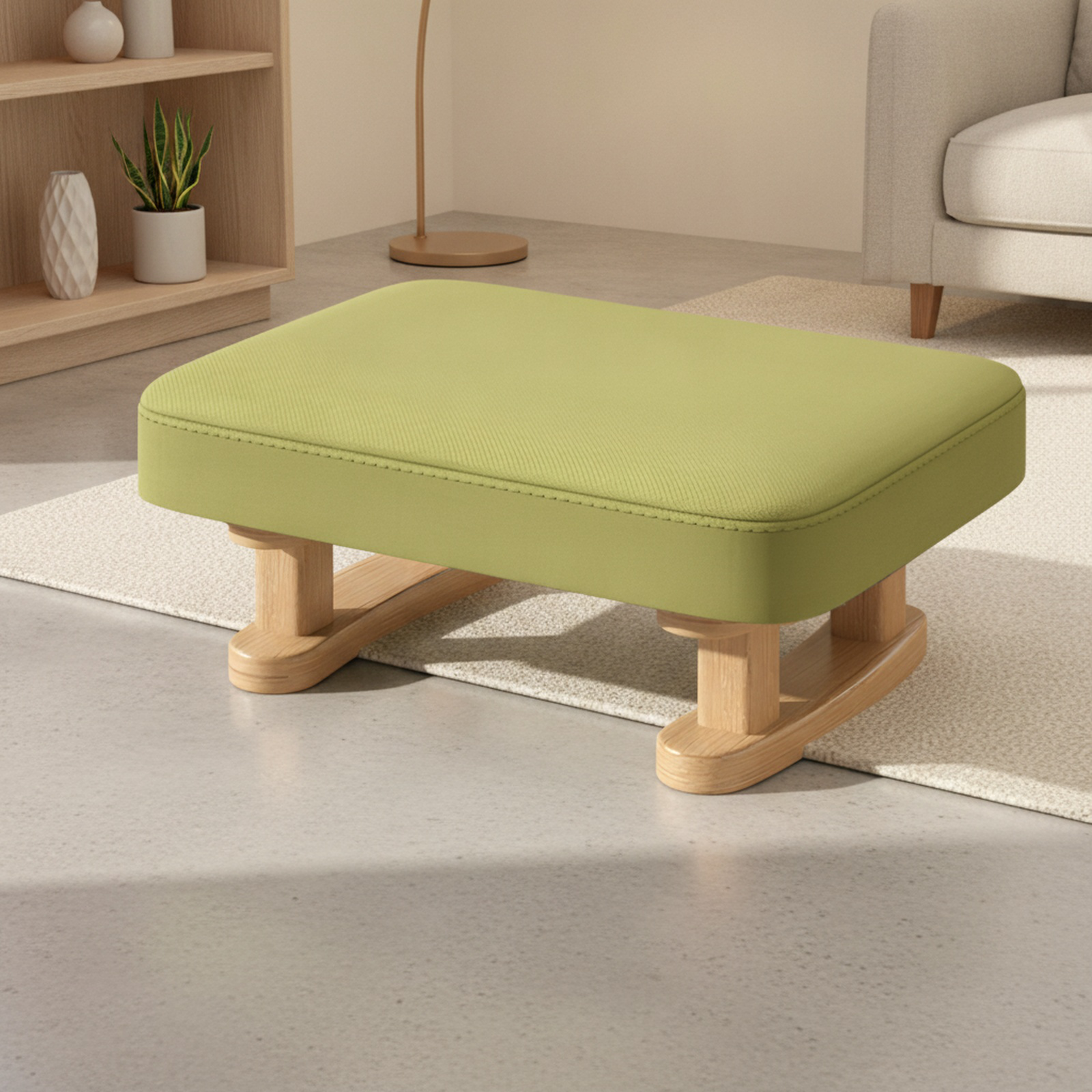 Japanese Style Soft Pack Legless Sofa Stool Low Entryway Footrest
