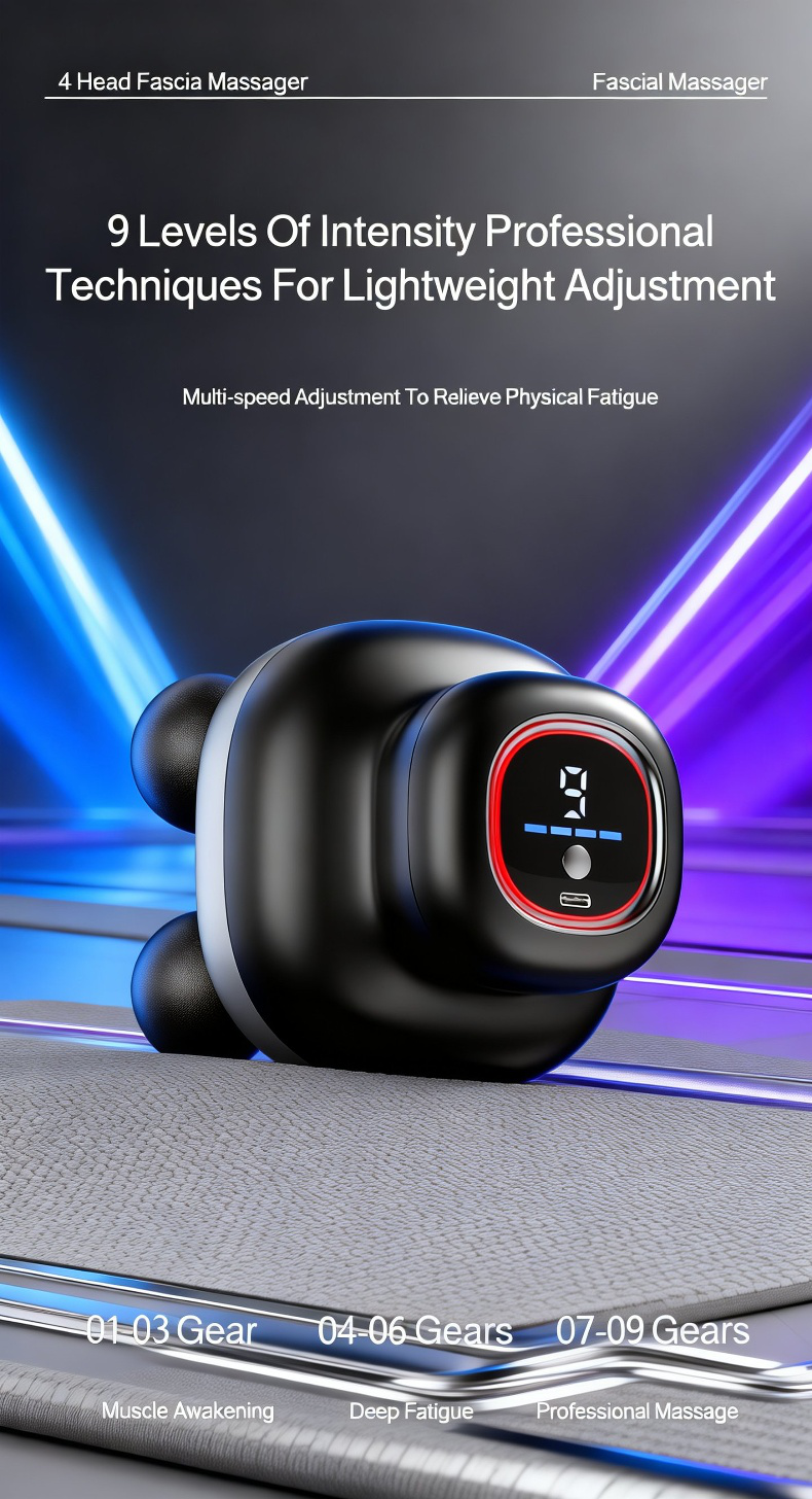 Adjustable speed settings on muscle fascia gun