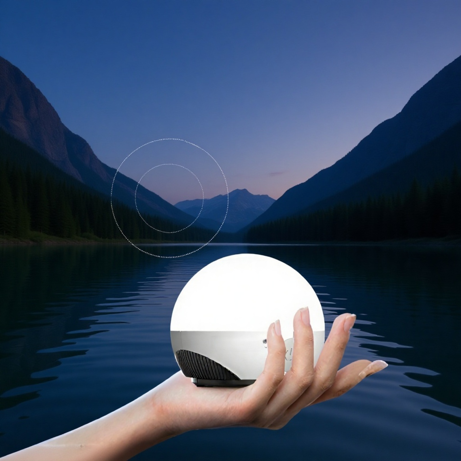 Linterna LED para camping de 7 colores, brillo ajustable, recargable y portátil, B