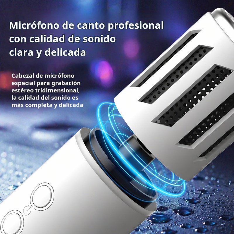 Micrófono inalámbrico con altavoz Bluetooth todo en uno