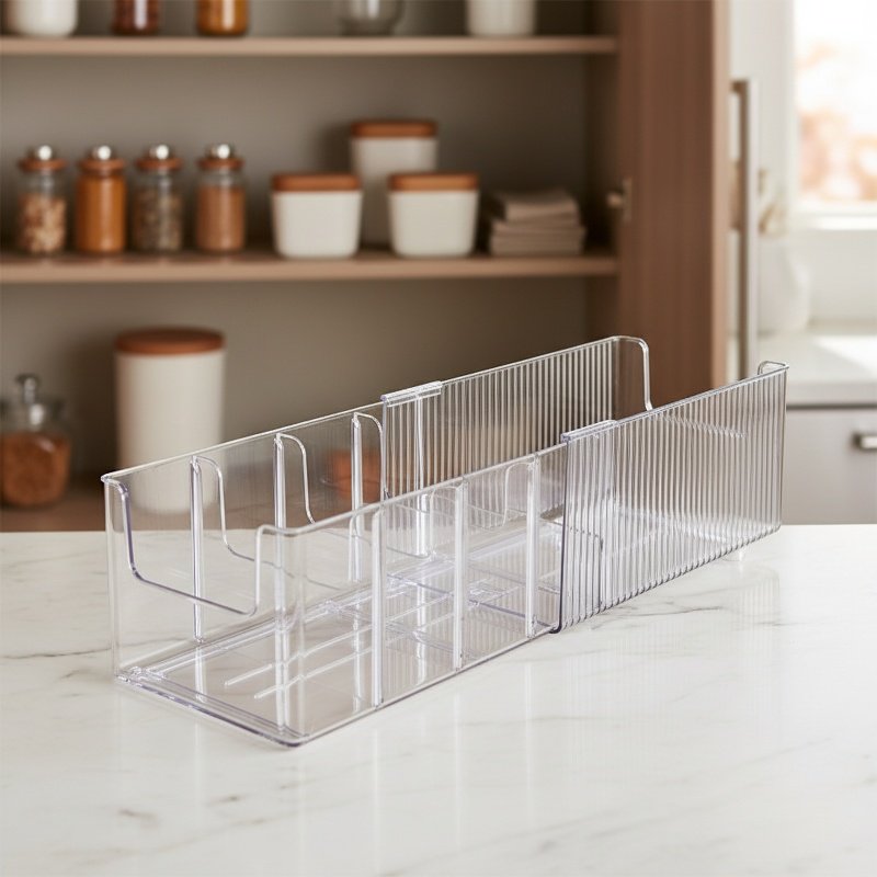 Flexible divider storage box for clothes