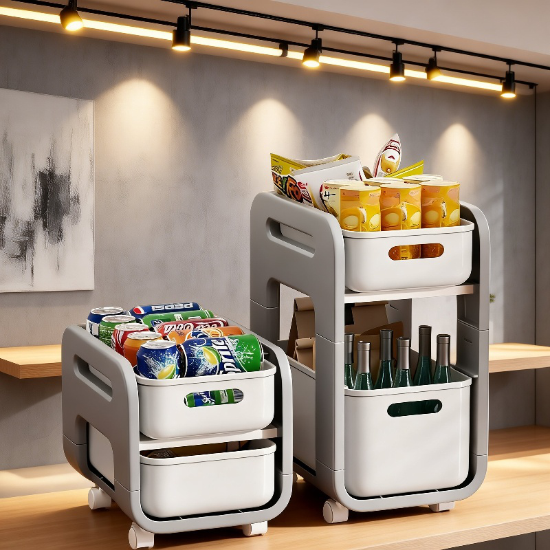 移動式ブックバッグ・お菓子・本収納ワゴン