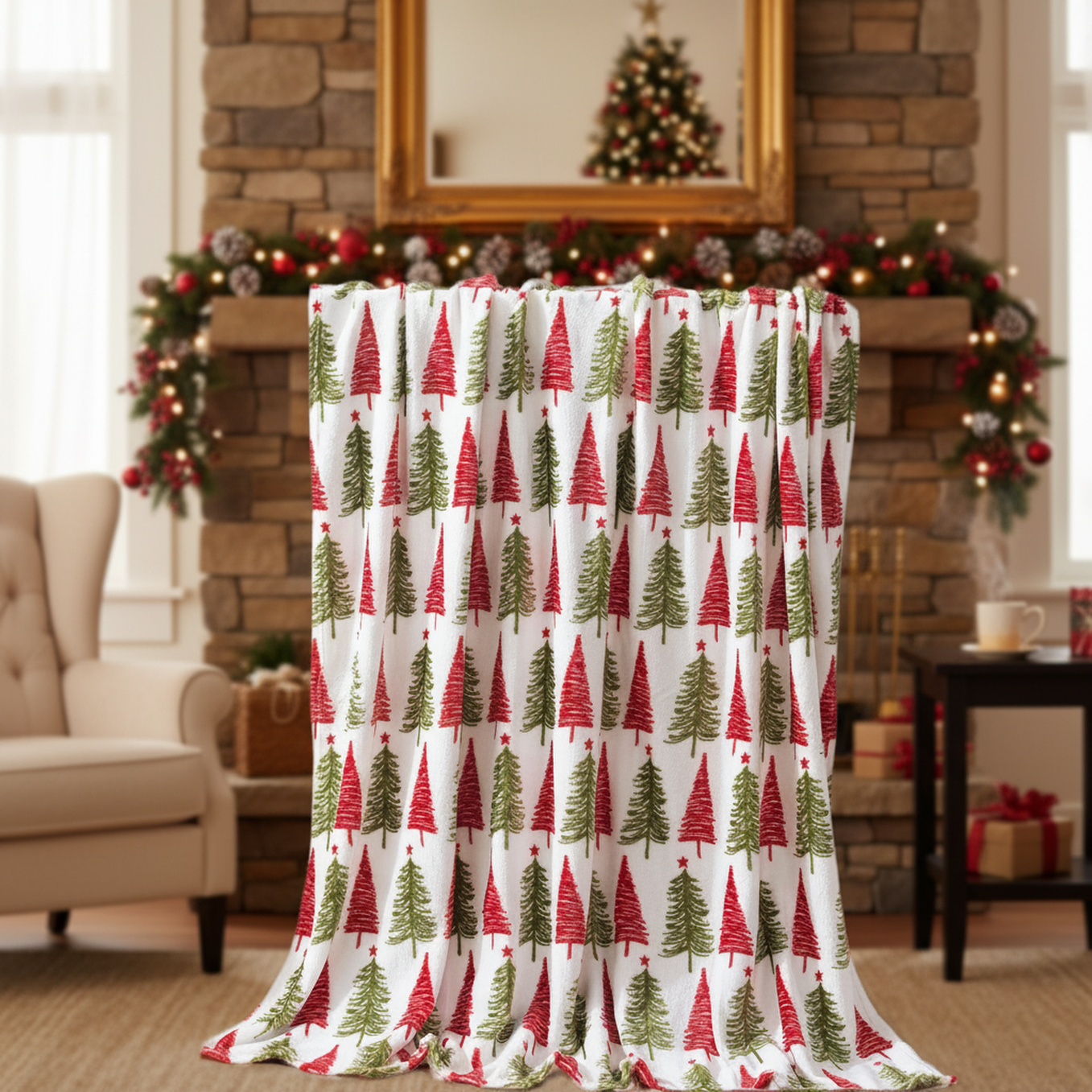 Comfortable and stylish holiday sofa cover blanket