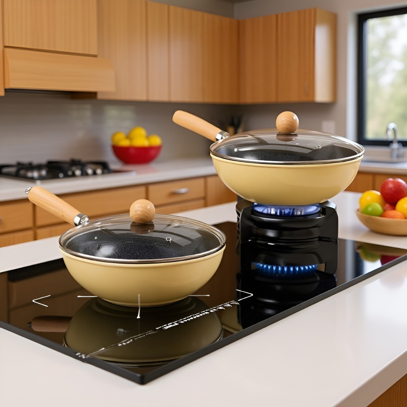 가정용 세라믹 프라이팬 가볍고 무코팅 인덕션 적용 전용 프라이팬 세라믹 프라이팬 인간용 논스틱팬