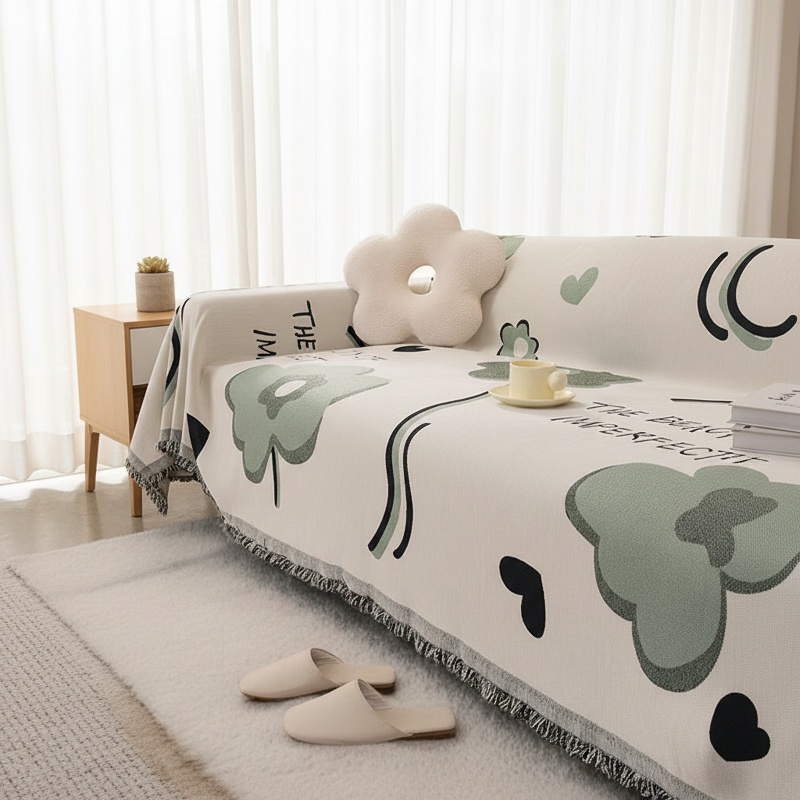 All-inclusive Scandinavian sofa protector in living room