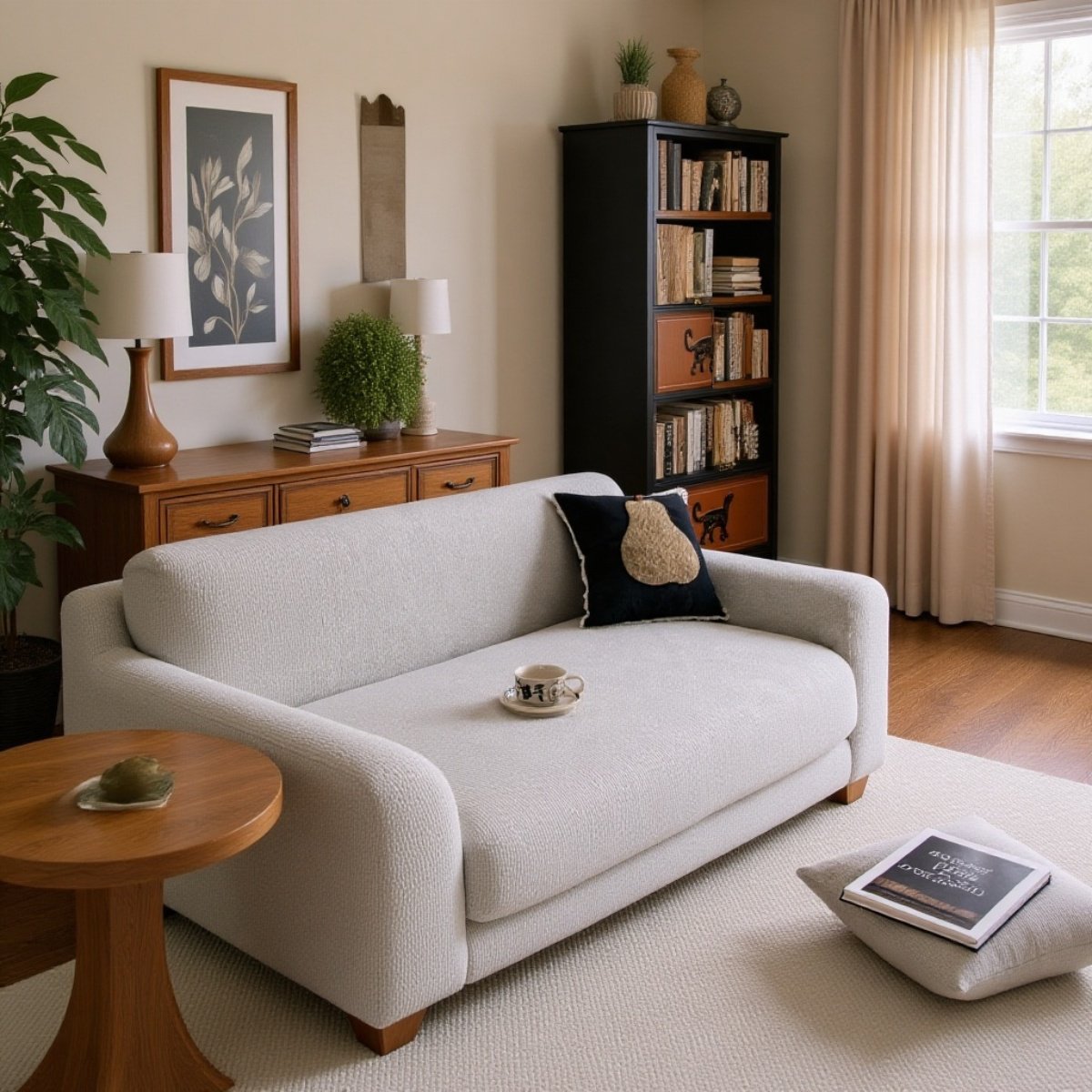 Cubierta para sofá de felpa gruesa japonesa, antiarañazos de gatos, para otoño e invierno