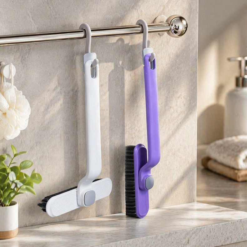 Zhongyue Multifunctional Board Gap Brush, 360° Rotating Toilet Brush, Bathroom Brush, Long Handle Cl