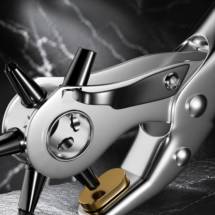 Durable and precise belt hole punch tool