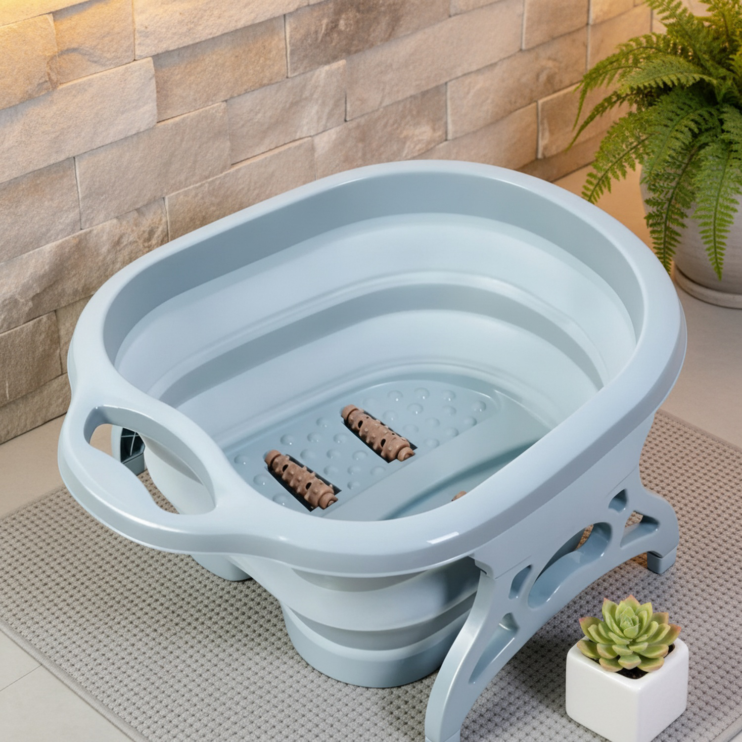 Lavabo plegable para pies, uso doméstico