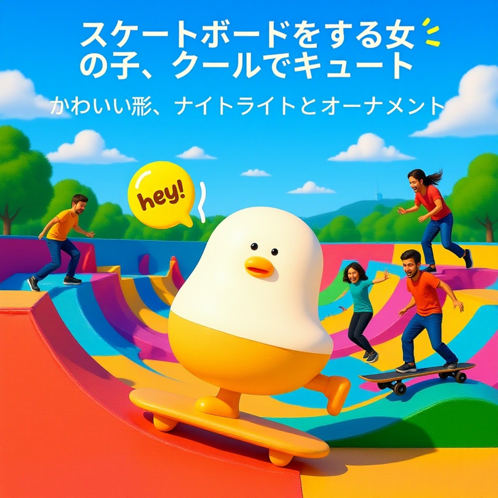 ベッドサイドに置いたかわいい鶏型LEDライト