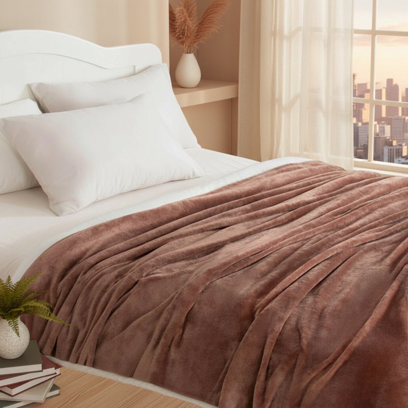 High-quality flannel blanket details
