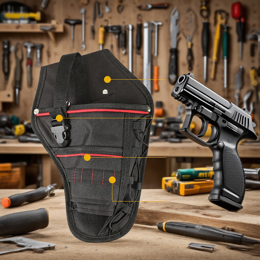 내구성 강화 휴대용 수리공 공구 허리 가방