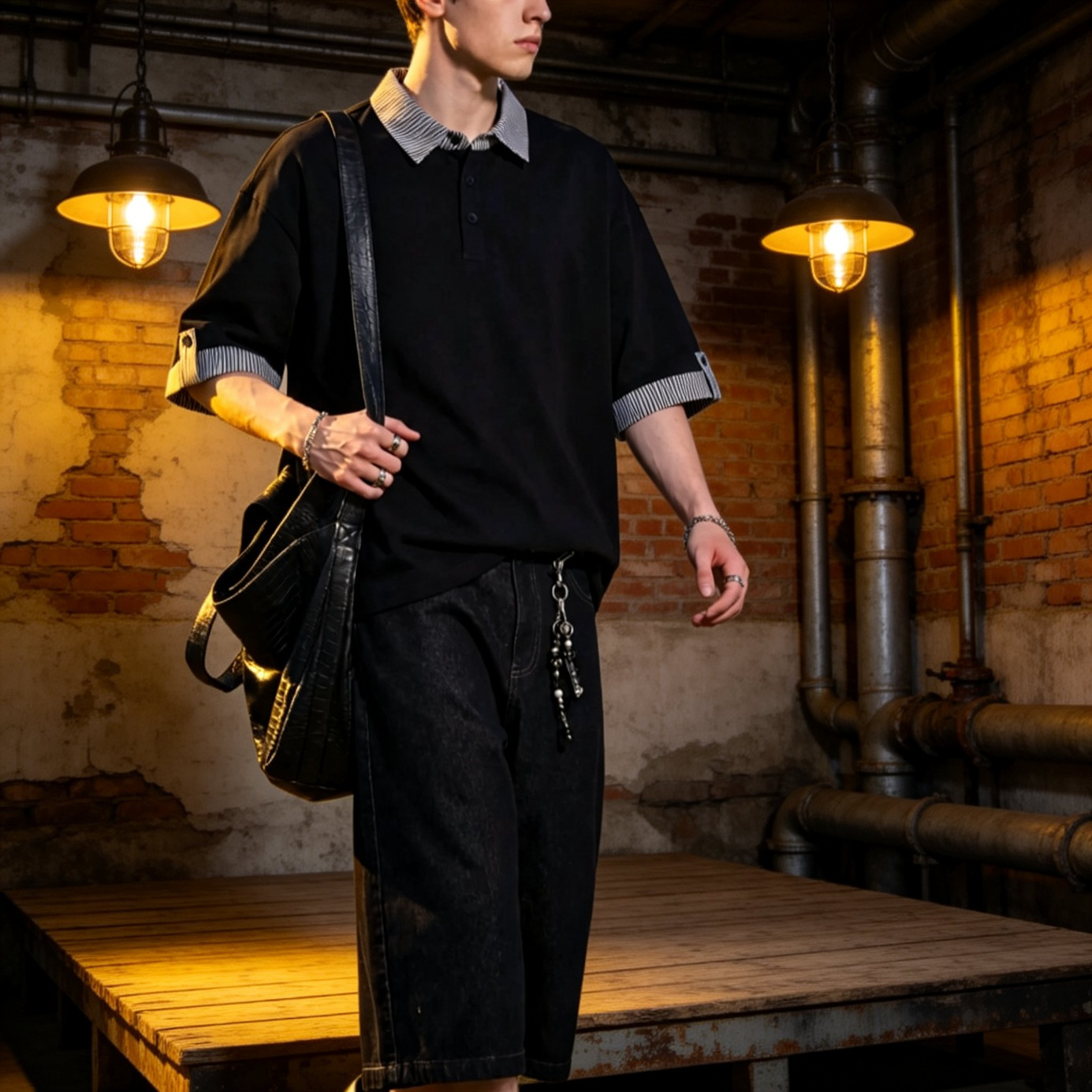 한류 감성의 오버핏 반팔 커플티