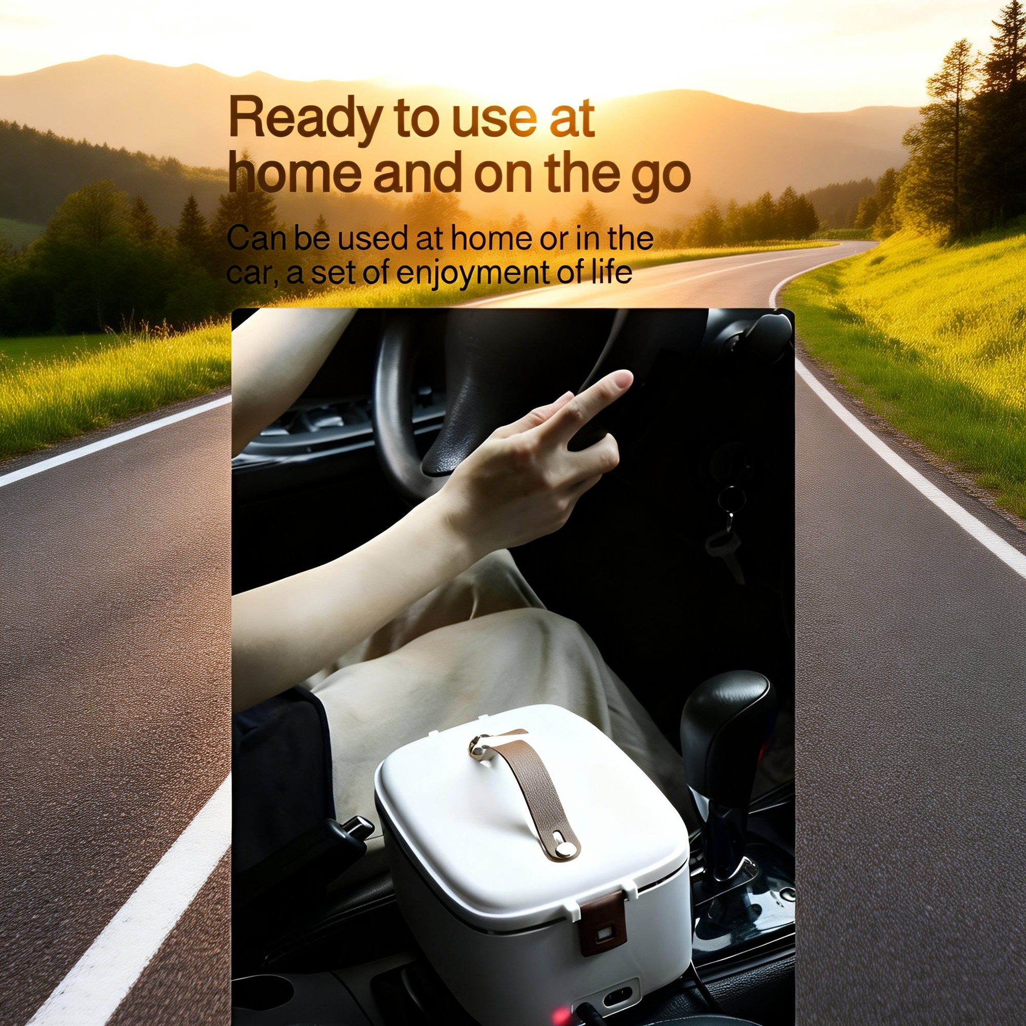 Multifunctional Large Capacity Water-Free Heating Rice Cooker Lunch Box