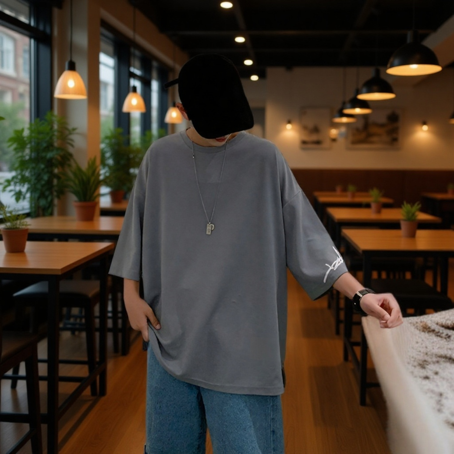 2020年夏新作メンズ半袖Tシャツトップス、ユースメンズ服、トレンディなゆったりフィットアンダーシャツ、卸売